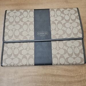 Coach Tan and Black Padfolio
